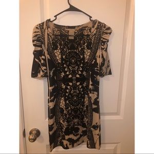 Sexy Dress- Beige & Black Design